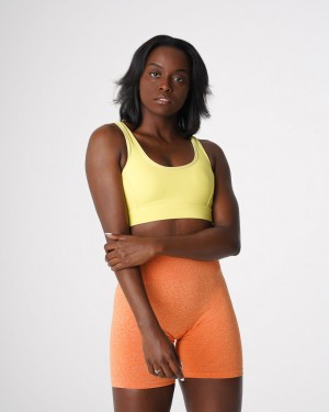 Women's NVGTN Allure Sports Bras Yellow | IQHU-28653