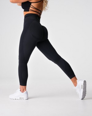 Women's NVGTN Contour 2.0 Seamless Leggings Black | XDNR-26407