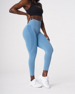 Women's NVGTN Contour Seamless Leggings Blue | VXKT-79651