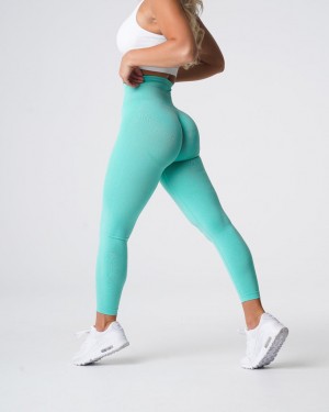 Women's NVGTN Contour Seamless Leggings Mint | BAWI-39584