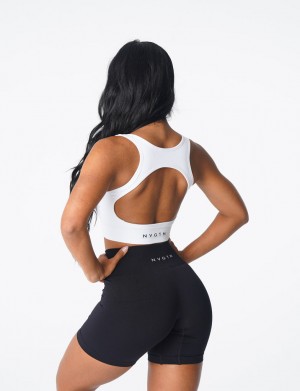 Women's NVGTN Eclipse Seamless Sports Bras White | MWTQ-05437