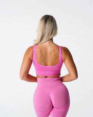 Women's NVGTN Elevate Seamless Sports Bras Pink | VUKN-40563