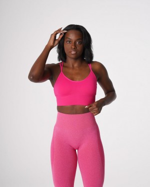 Women's NVGTN Flourish Seamless Sports Bras Fuchsia | QPNL-50637