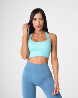 Women's NVGTN Ignite Seamless Sports Bras Light Turquoise | OUME-15329