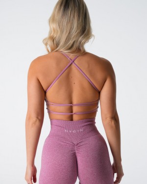 Women's NVGTN Invincible Seamless Sports Bras Pink | KLJW-94280