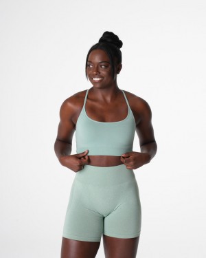 Women's NVGTN Invincible Seamless Sports Bras Olive Green | PDOA-81492