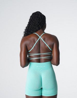 Women's NVGTN Invincible Seamless Sports Bras Mint | ALRY-29531