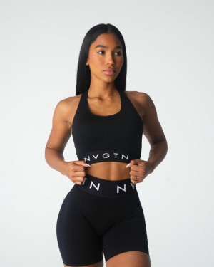 Women's NVGTN Legacy Sport Seamless Sports Bras Black | MHNY-41726