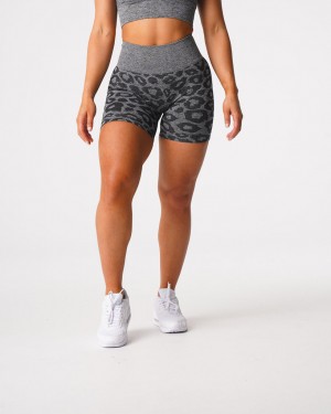 Women's NVGTN Leopard Seamless Shorts Black | GNKC-29357