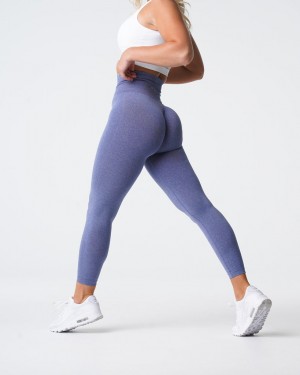 Women's NVGTN NV Seamless Leggings Blue | TRDL-92706