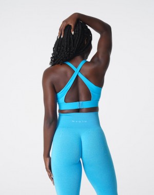 Women's NVGTN Reveal Sports Bras Blue | SHXM-39062