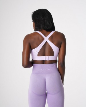 Women's NVGTN Reveal Sports Bras Lavender | QYHO-24506