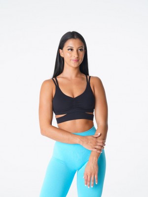 Women's NVGTN Revolve Sports Bras Black | XVHF-32614