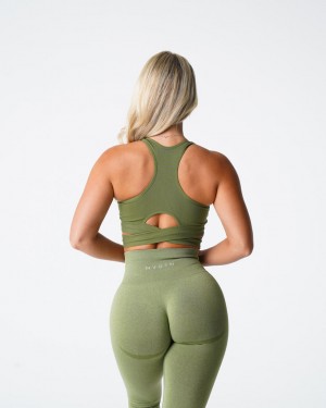 Women's NVGTN Sculpt Seamless Sports Bras Green | CAPT-56178