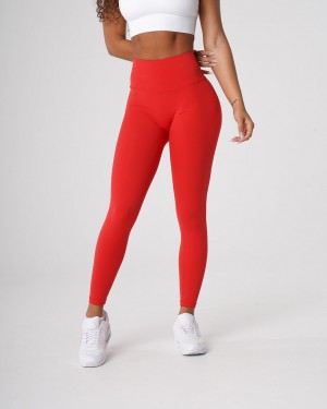 Women's NVGTN Signature 2.0 Leggings Deep Red | KSZB-17486