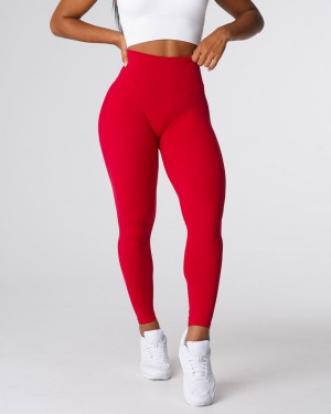 Women's NVGTN Signature 2.0 Leggings Red Burgundy | NOJM-70652