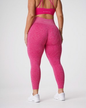 Women's NVGTN Snakeskin Seamless Leggings Fuchsia | BYGW-43817