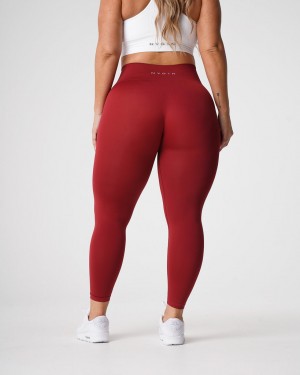 Women's NVGTN Solid Seamless Leggings Red | HUKC-15970