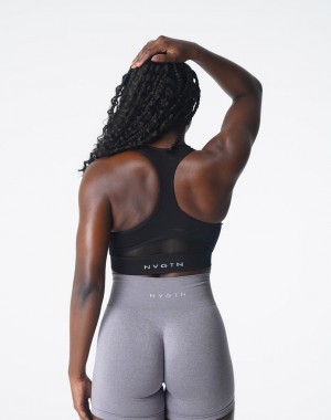 Women's NVGTN Surge Seamless Sports Bras Black | NHZM-64970