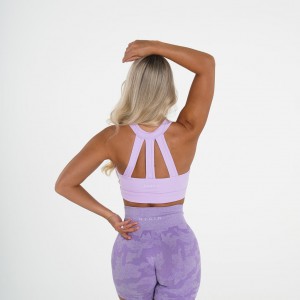 Women's NVGTN Trio Sports Bras Lavender | KSZC-71420