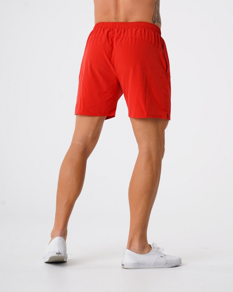 Men's NVGTN Flex Shorts Red | KLMS-34289