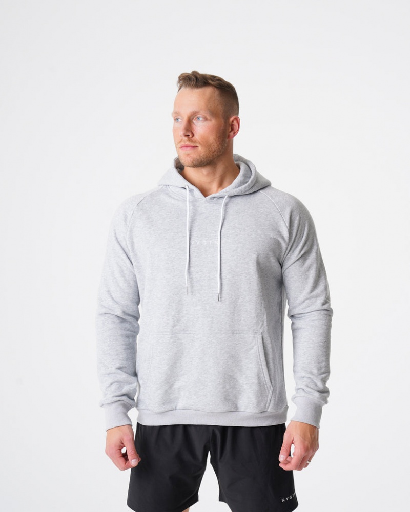 Men\'s NVGTN Lounge Hoodie Grey | FZQK-25760