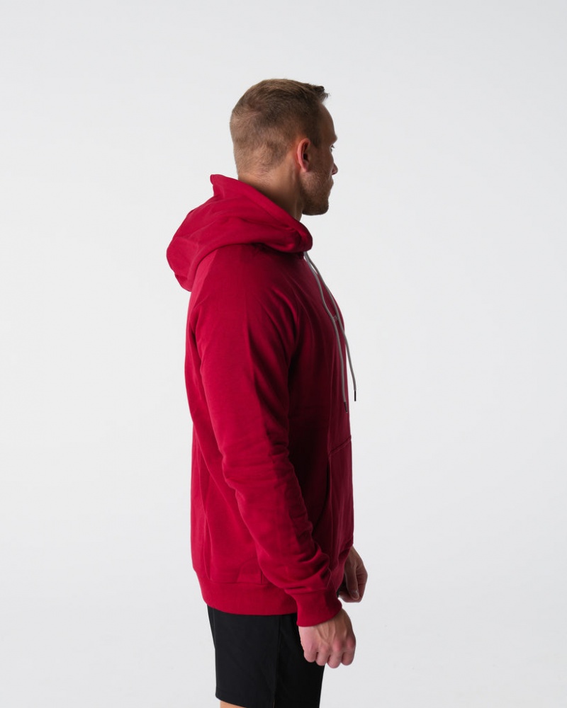 Men's NVGTN Lounge Hoodie Red | UKHD-53179