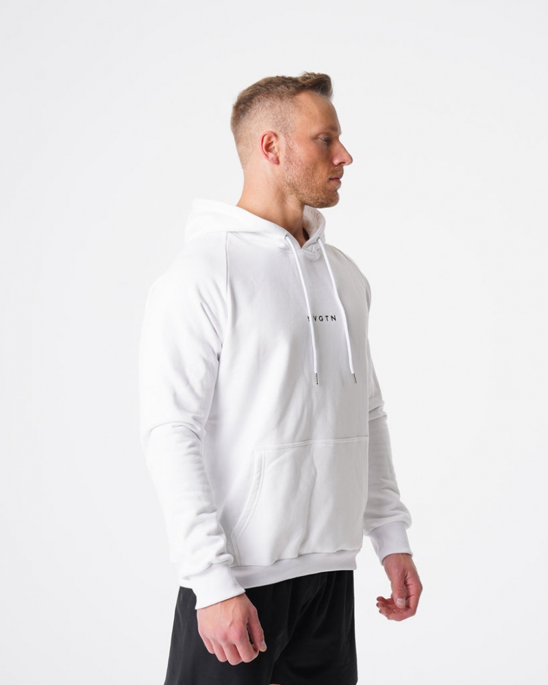 Men's NVGTN Lounge Hoodie White | OBWQ-32987