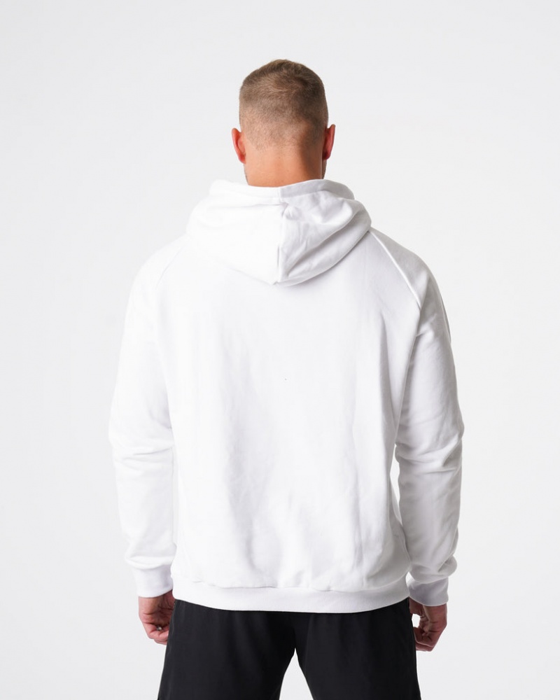 Men's NVGTN Lounge Hoodie White | OBWQ-32987