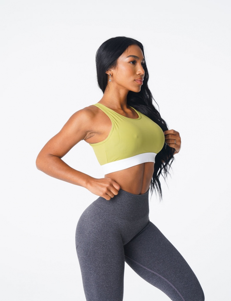 Women's NVGTN Agility Sports Bras Olive | TWEB-93827