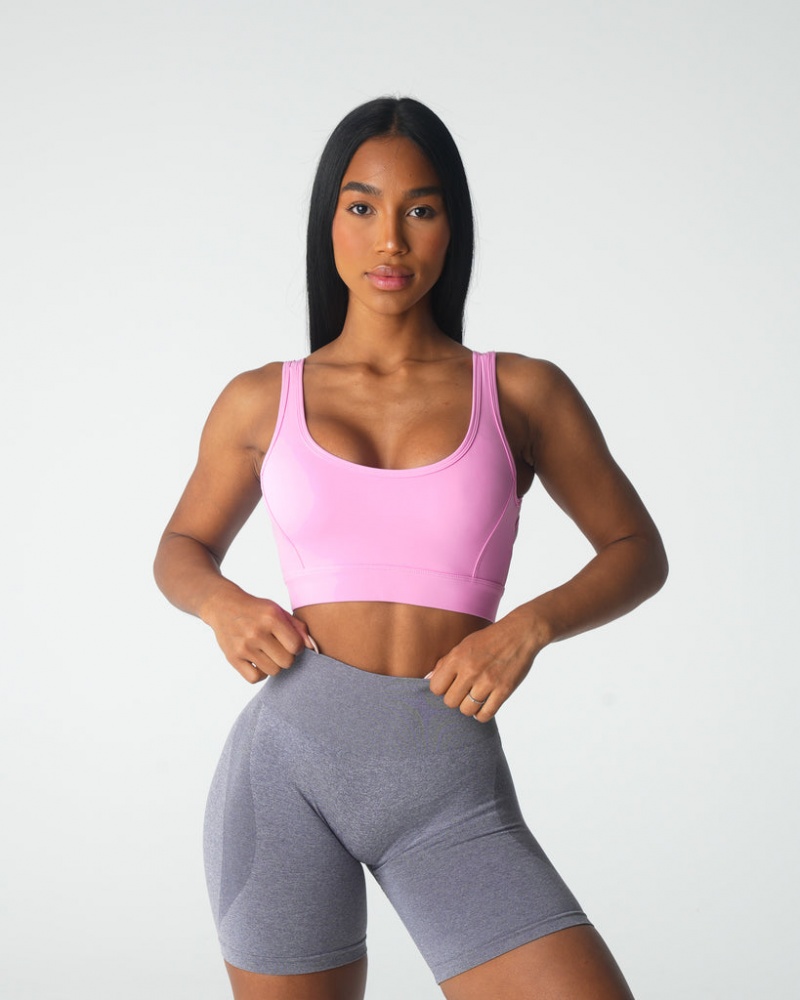 Women's NVGTN Allure Sports Bras Pink | LPCJ-07192