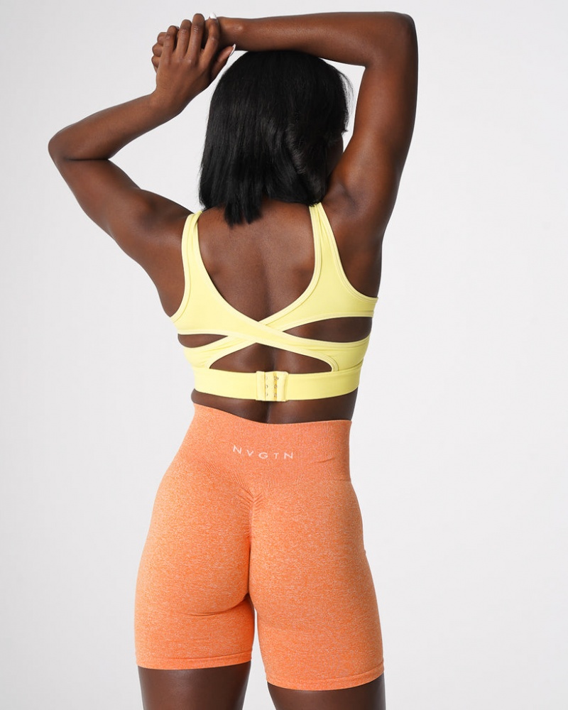 Women's NVGTN Allure Sports Bras Yellow | HBCN-34876