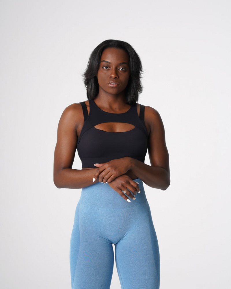 Women's NVGTN Apex Sports Bras Black | AGRK-20135