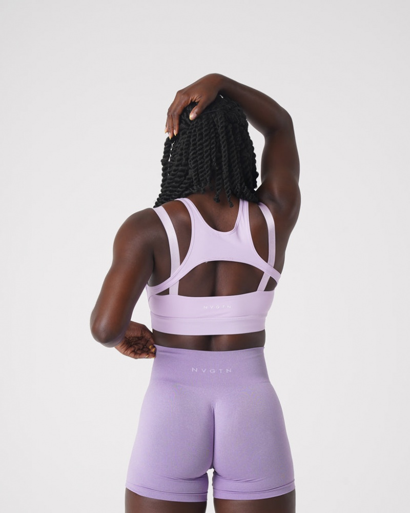 Women's NVGTN Apex Sports Bras Lavender | GJSI-90127