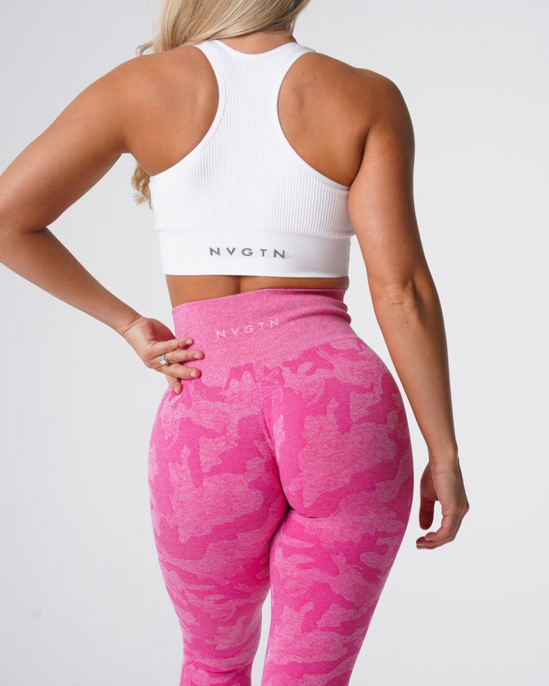 Women's NVGTN Camo Seamless Leggings Pink | PEVU-89432