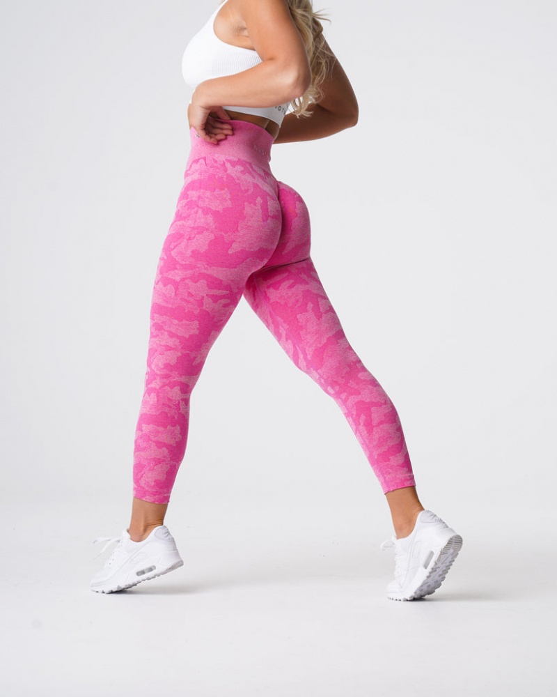 Women's NVGTN Camo Seamless Leggings Pink | PEVU-89432