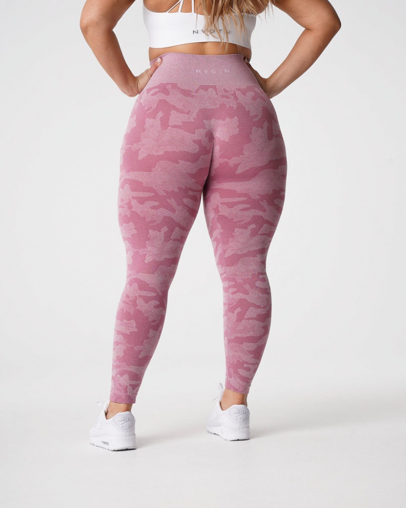 Women's NVGTN Camo Seamless Leggings Pink | TSUQ-28307