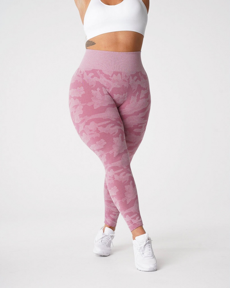 Women's NVGTN Camo Seamless Leggings Pink | TSUQ-28307