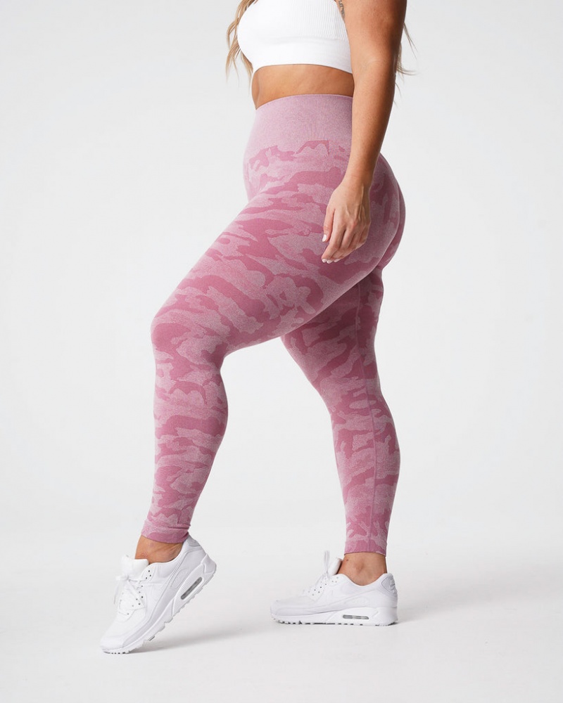 Women's NVGTN Camo Seamless Leggings Pink | TSUQ-28307