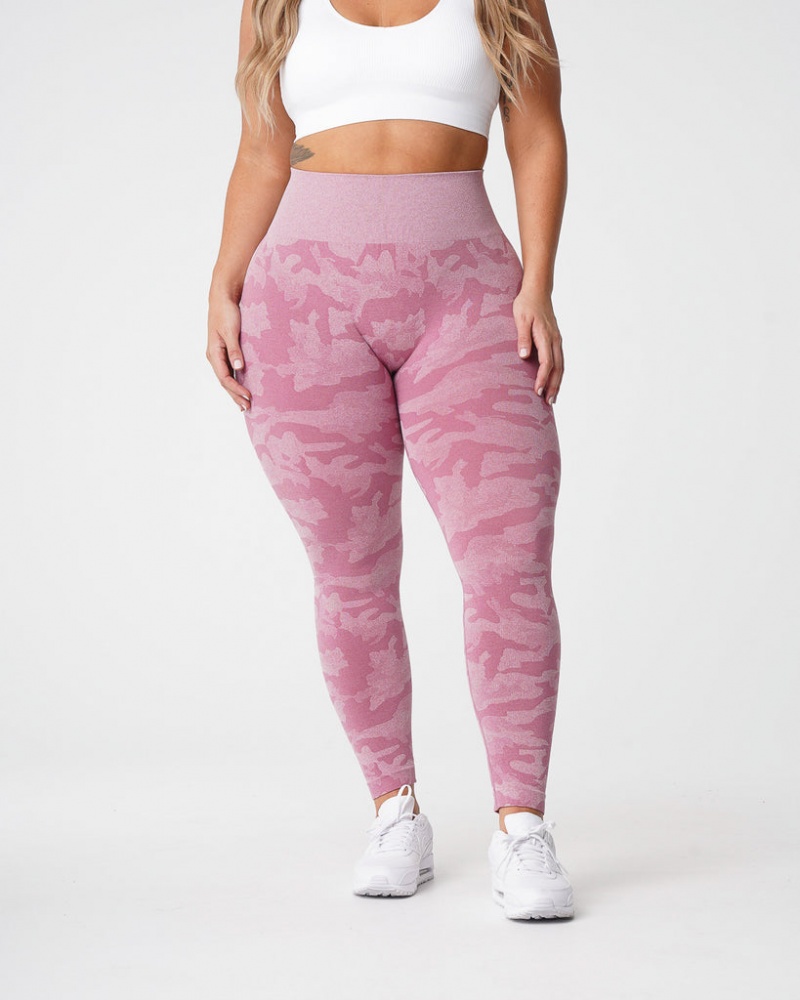 Women\'s NVGTN Camo Seamless Leggings Pink | TSUQ-28307