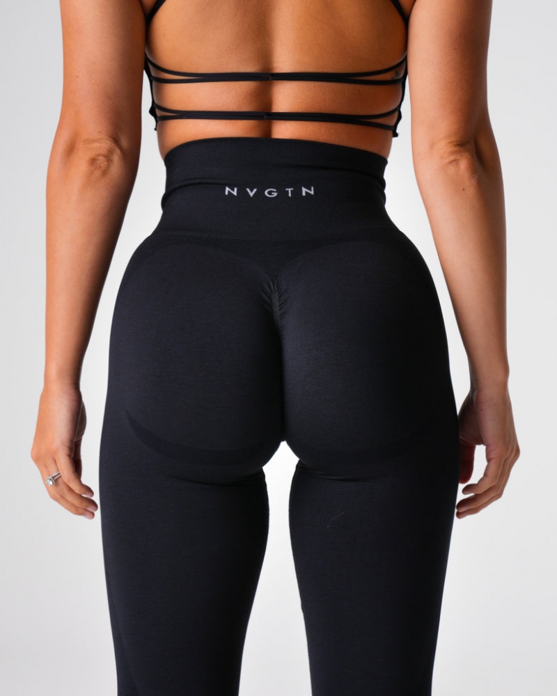 Women's NVGTN Contour 2.0 Seamless Leggings Black | XDNR-26407