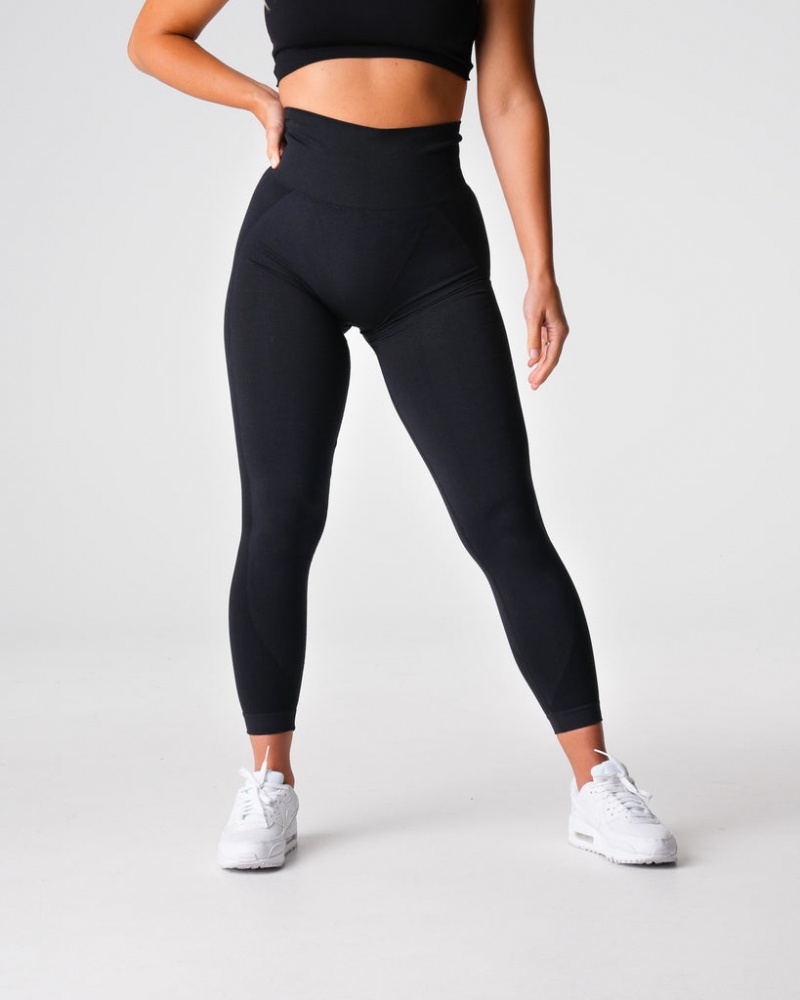 Women's NVGTN Contour 2.0 Seamless Leggings Black | XDNR-26407