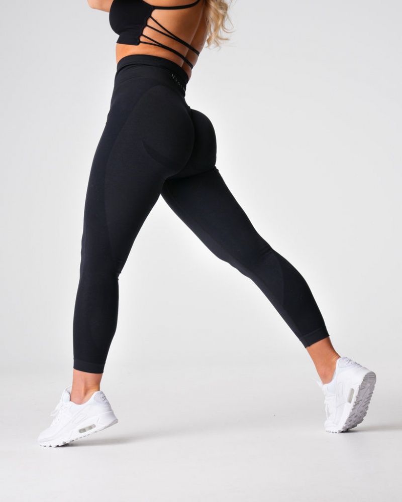 Women's NVGTN Contour 2.0 Seamless Leggings Black | XDNR-26407