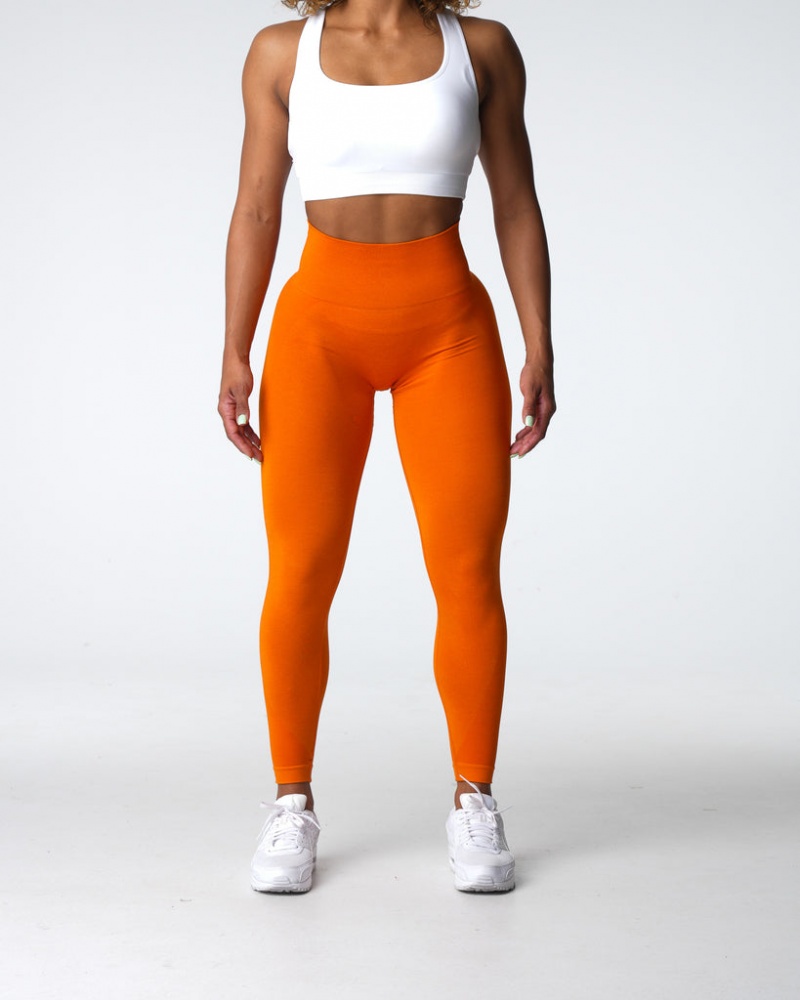 Women's NVGTN Contour 2.0 Seamless Leggings Orange | XYMP-14097