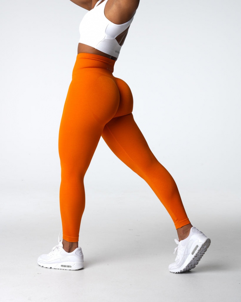 Women\'s NVGTN Contour 2.0 Seamless Leggings Orange | XYMP-14097