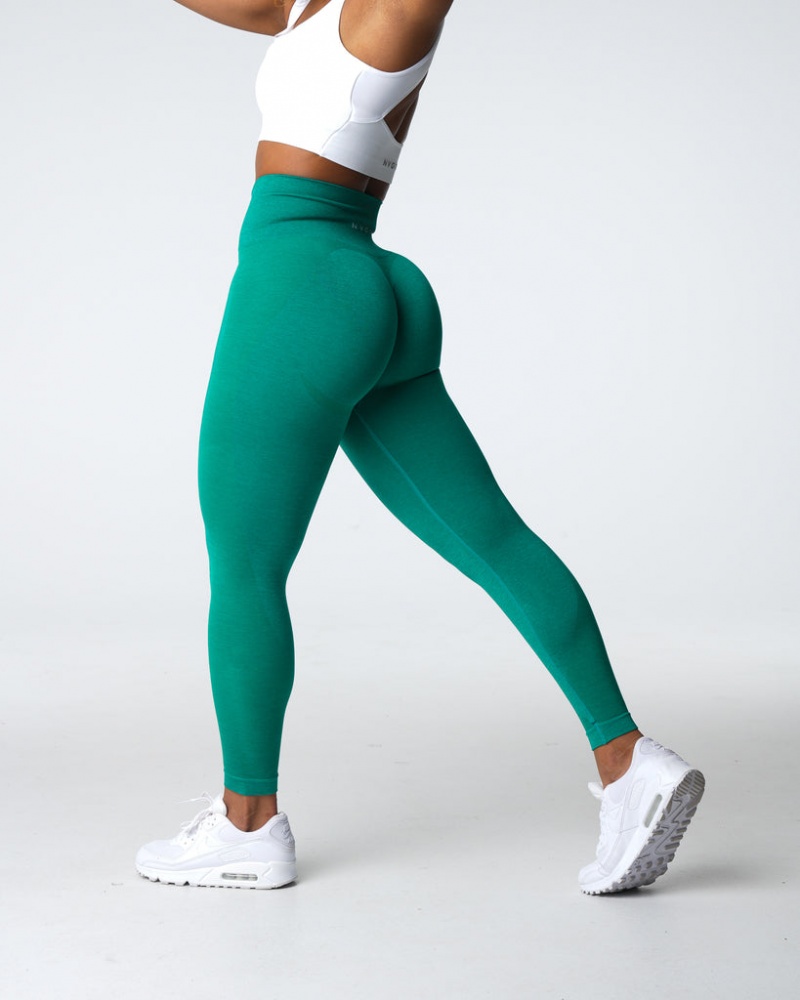 Women\'s NVGTN Contour 2.0 Seamless Leggings Green | JCWL-54162