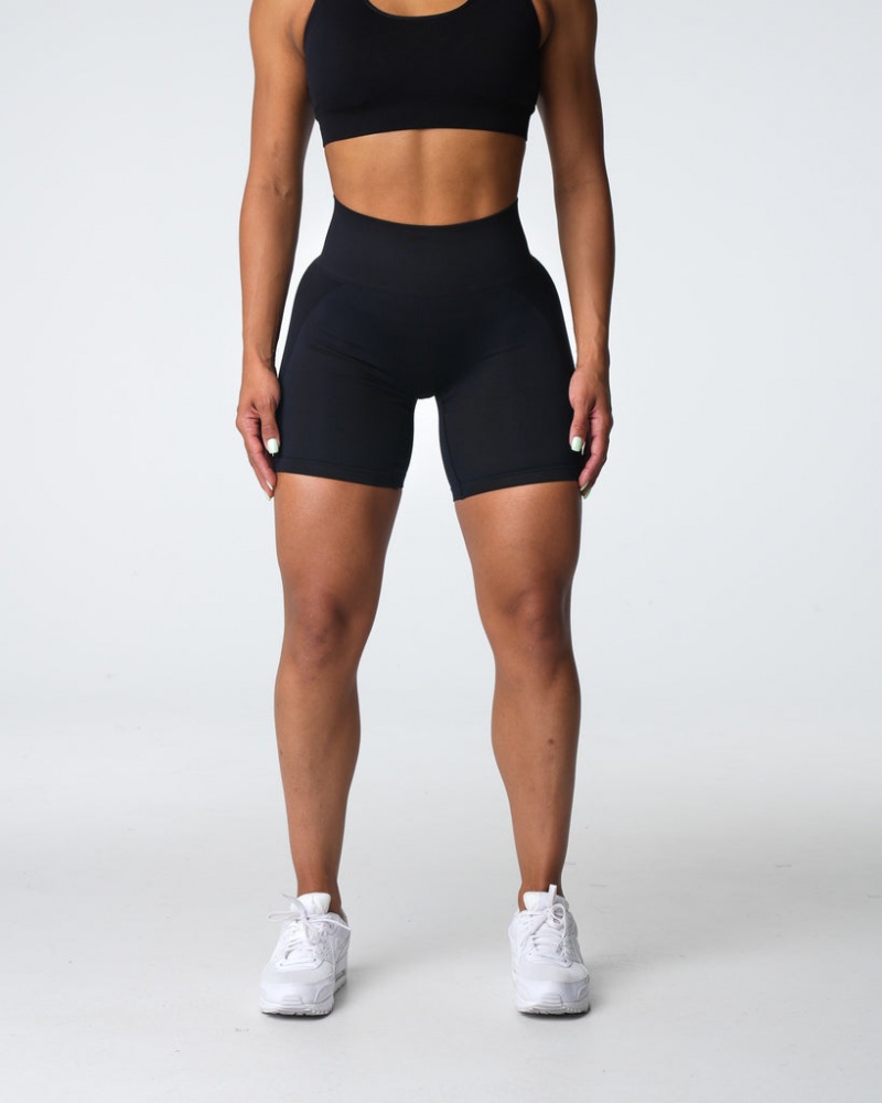 Women's NVGTN Contour 2.0 Seamless Shorts Black | ZWTI-75291