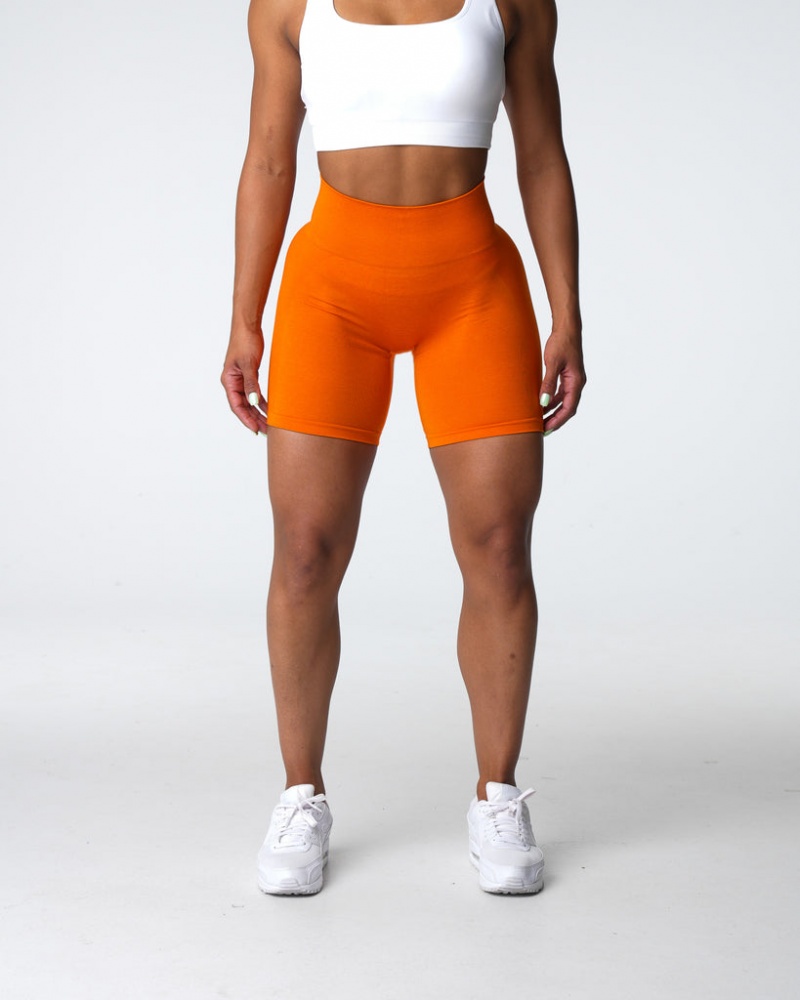 Women's NVGTN Contour 2.0 Seamless Shorts Orange | FUPA-68295