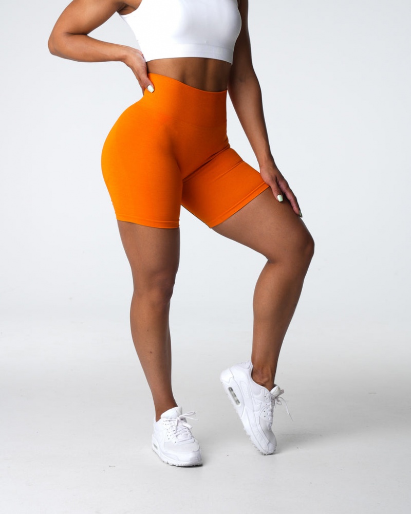 Women's NVGTN Contour 2.0 Seamless Shorts Orange | FUPA-68295