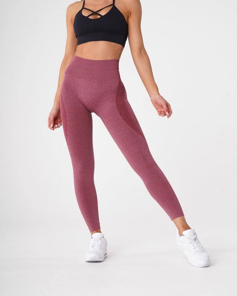 Women's NVGTN Contour Seamless Leggings Burgundy | UISE-79150